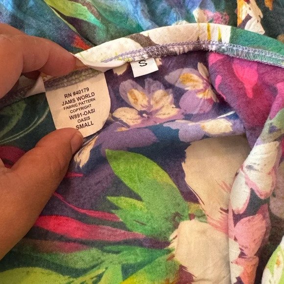 Jams World Women’s Floral Oasis Halter Top - Picture 4 of 6